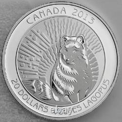 Canada 2013 $20 Arctic Fox 99.99% Pure Silver Proof, Untamed Canada #1