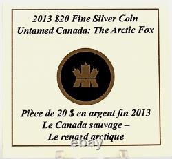 Canada 2013 $20 Arctic Fox 99.99% Pure Silver Proof, Untamed Canada #1