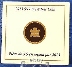 Canada 2013 $5 Maple Leaf Pure Silver with Gold Plating 25th Anniversary of SML