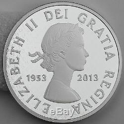 Canada 2013 $50 Queen Elizabeth II Coronation 5 oz Pure Silver Color Proof Coin
