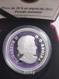 Canada 2013 Autumn Bliss $20 Fine Silver Proof Coin Colored Royal Canadian Mint