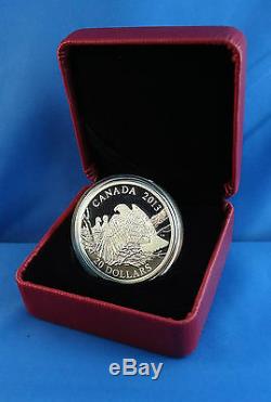 Canada 2013 Bald Eagle Mother Protecting Her Eaglets Nest $20 Proof Silver