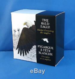 Canada 2013 Bald Eagle Mother Protecting Her Eaglets Nest $20 Proof Silver