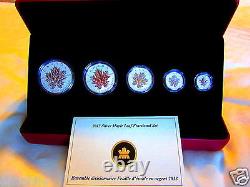 Canada 2013 Fine Silver Fractional Set Maple Leaf RARE Reverse Proof