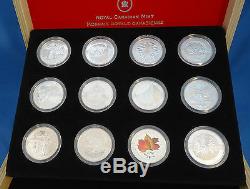Canada 2013 O Canada 12-coin $10 Matte Proof Pure Silver Mint Set 1/2 oz. Each