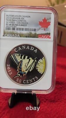 Canada 2013 TIGER SWALLOWTAIL Butterflies $20 1 Troy Oz Pure 999 Silver NGC PF68