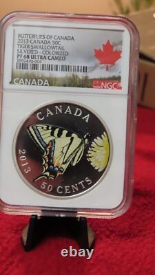 Canada 2013 TIGER SWALLOWTAIL Butterflies $20 1 Troy Oz Pure 999 Silver NGC PF68