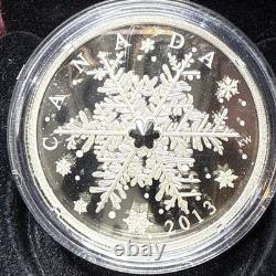 Canada 2013 Winter Snowflake 1 oz. Pure Silver $20 Proof Coin, Swarovski Crystal