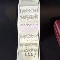 Canada 2013 Winter Snowflake 1 oz. Pure Silver $20 Proof Coin, Swarovski Crystal