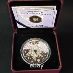 Canada 2013 Winter Snowflake 1 oz. Pure Silver $20 Proof Coin, Swarovski Crystal