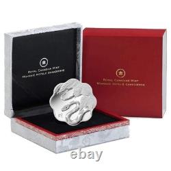 Canada 2013 YEAR SNAKE Lunar Zodiac Lotus Shaped $15 Pure Silver Proof FULL OGP