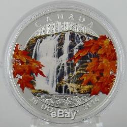 Canada 2014 $20 Autumn Falls 1 oz. Pure Silver Proof Coin with Color