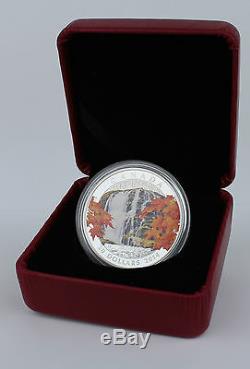 Canada 2014 $20 Autumn Falls 1 oz. Pure Silver Proof Coin with Color