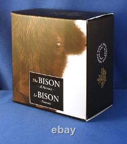 Canada 2014 $20 Bison, A Portrait 1 oz. 99.99% Pure Silver Proof, Edge Lettering