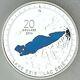 Canada 2014 $20 Lake Erie, 1 oz. Pure Silver Proof with Translucent Blue Enamel