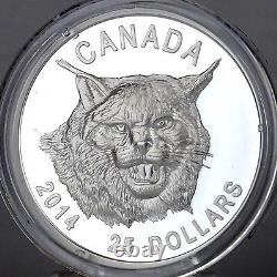 Canada 2014 $25 Canada Lynx, 99.99% Pure Silver Ultra-High Relief Proof Coin