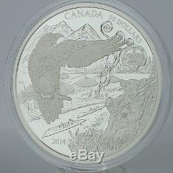 Canada 2014 $50 Aboriginal Legend of the Spirit Bear 5 oz. Pure Silver Proof