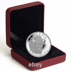 Canada 2014 Bison $20 x 4-Coin Set Pure Silver Proof Perfect