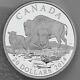 Canada 2014 Bison A Family at Rest 1 oz 99.99% Pure Silver Proof Edge Lettering