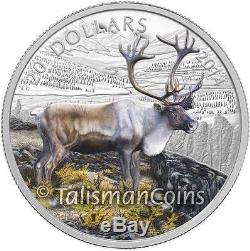 Canada 2014 Caribou 1 Oz Pure Silver $20 Color Proof MINT SOLD OUT! MINTAGE 8500