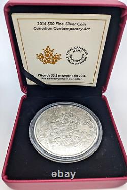 Canada 2014 Contemporary Art Tim Barnard $30 2 oz Proof Fine Silver Coin COA OGP