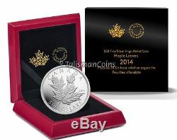 Canada 2014 Silver Maple Leaf $50 5 Ounce Pure Silver Ultra High Relief Proof
