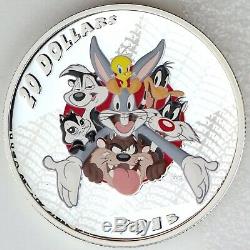 Canada 2015 $20 Looney Tunes Merrie Melodies 1 oz 99.99% Pure Silver Color Proof