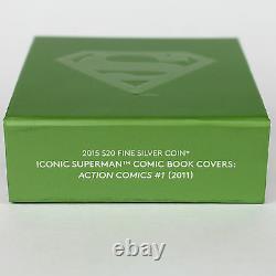 Canada 2015 $20 Superman Action Comics #1, 1 oz. 99.99% Pure Silver Proof Coin