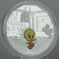 Canada 2015 $20 Tweety Bird Looney Tunes 1 oz. 99.99% Pure Silver Color Proof