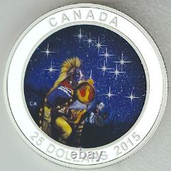 Canada 2015 $25 The Quest One Oz. Pure Silver Glow-in-the-Dark Color Proof Coin