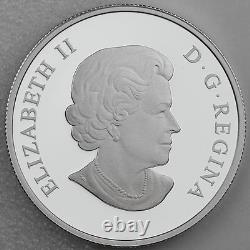 Canada 2015 $25 The Quest One Oz. Pure Silver Glow-in-the-Dark Color Proof Coin
