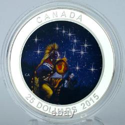 Canada 2015 $25 The Quest One Oz. Pure Silver Glow-in-the-Dark Color Proof Coin