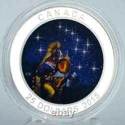 Canada 2015 $25 The Quest One Oz. Pure Silver Glow-in-the-Dark Color Proof Coin