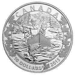 Canada 2015 6 x 10$ Canoe Across Silver Proof Set 6 Coins WITH BOX CANOE