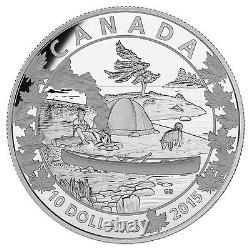 Canada 2015 6 x 10$ Canoe Across Silver Proof Set 6 Coins WITH BOX CANOE
