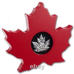 Canada 2015 Maple Leaf Shaped $20 1 Oz Pure Silver Proof Coin Perfect