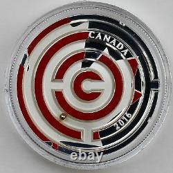Canada 2016 $20 Maple Leaf Maze, 99.99% Pure Silver Color Proof, Play the Maze