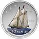 Canada 2016 Big Coins Series #3 Bluenose Color 10 Cents 5 Oz Pure Silver Proof
