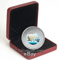 Canada 2016 Big Coins Series #6 Polar Bear Color $2 Toonie 5 Oz Silver Proof