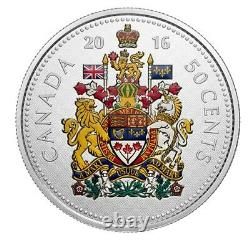 Canada 2016 Big Coins Series Color 50 Cents 5 Oz Pure Silver Proof