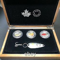 Canada 2016 Canadian Salmonids 3 x 1oz Proof Silver Colorized Coin Set