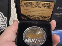Canada 2016 Canadian Silver Cougar 1 oz. 9999 Fine Silver Proof Coin gilded gold