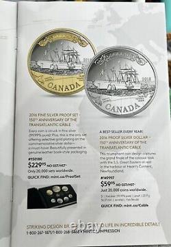 Canada 2016 Fine Silver Proof Set 150th Anniversary of the Transatlantic Cable