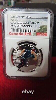 Canada 2016 POLICE OFFICER Heroes Policeman $15 Proof NGC PF70 Silver. 9999