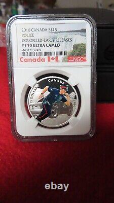 Canada 2016 POLICE OFFICER Heroes Policeman $15 Proof NGC PF70 Silver. 9999