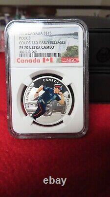 Canada 2016 POLICE OFFICER Heroes Policeman $15 Proof NGC PF70 Silver. 9999