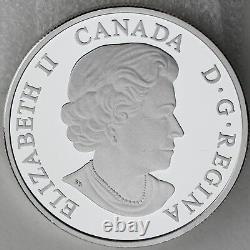 Canada 2017 $20 Brilliant Birch Leaves With Drusy Stone 1 oz. Pure Silver Proof