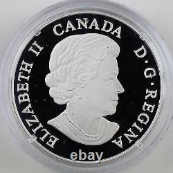 Canada 2017 $20 Brilliant Birch Leaves With Drusy Stone 1 oz. Pure Silver Proof