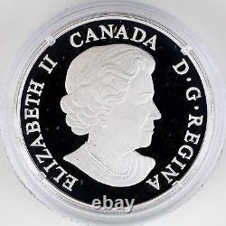 Canada 2017 $20 Brilliant Birch Leaves With Drusy Stone 1 oz. Pure Silver Proof