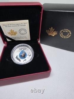 Canada 2017 $20 Canadian Underwater Life 1 oz Pure Silver Proof with Water Drop